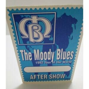 The Moody Blues Backstage Pass Tour Of The World Original 1992 Rock Music Gift